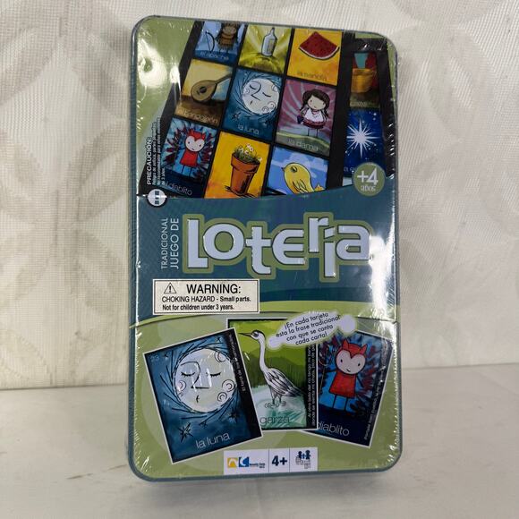 Loteria The Traditional Lottery Matching Game by Cardinal Original Metal in Tin - Picture 6 of 6